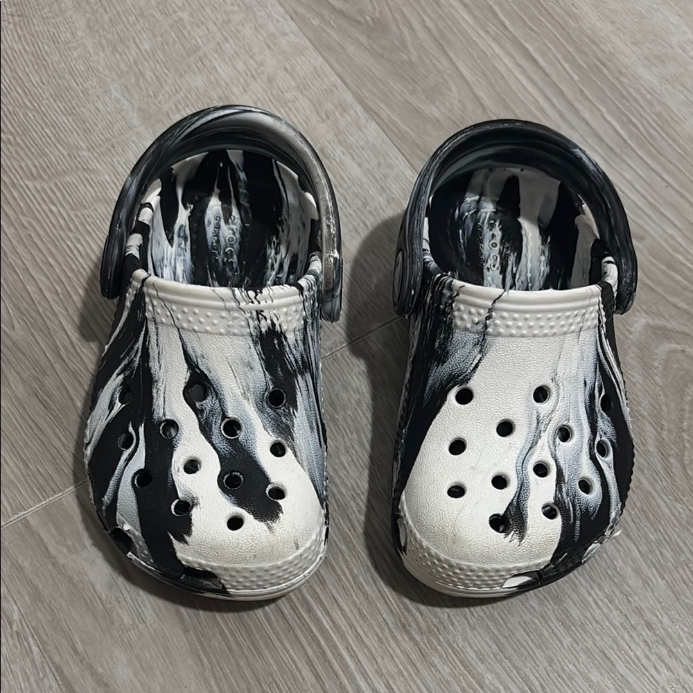 CROCS Kids Black and White Water Shoes